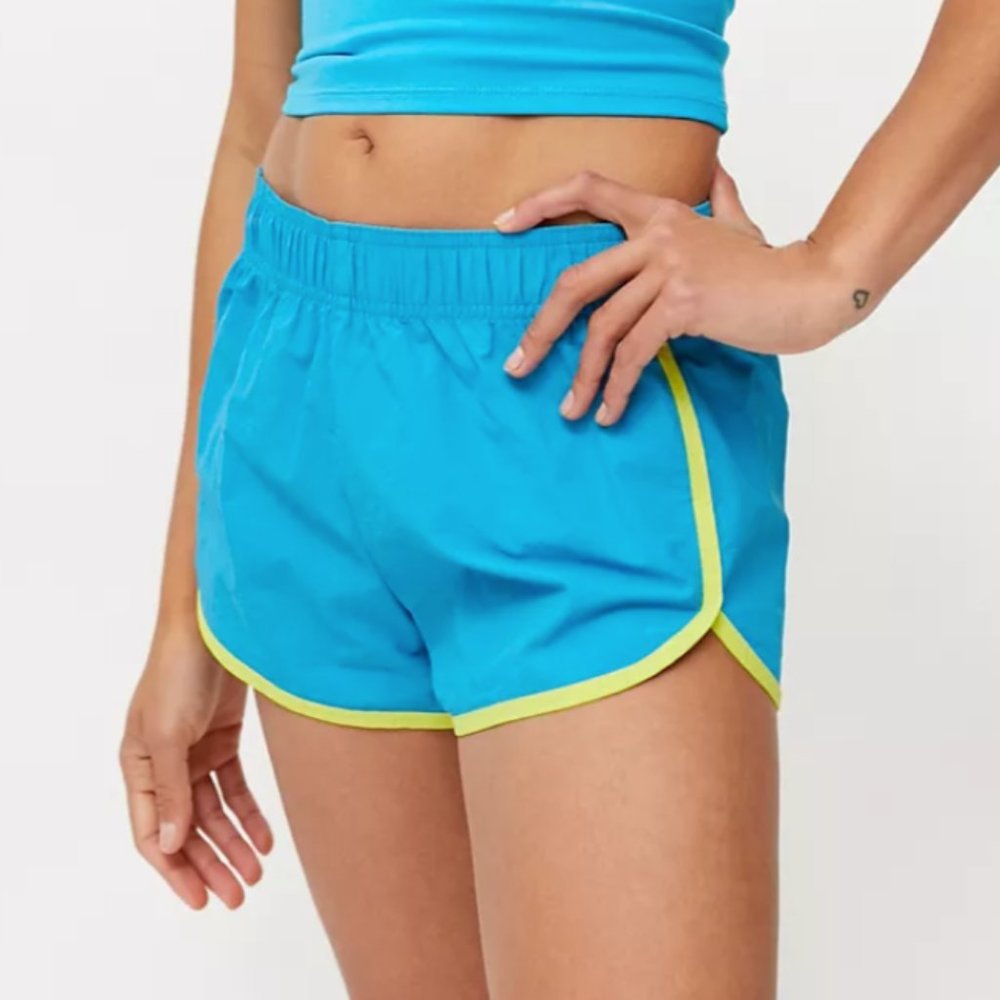 NWT UO 90s Nylon Dolphin Shorts - Electric Blue